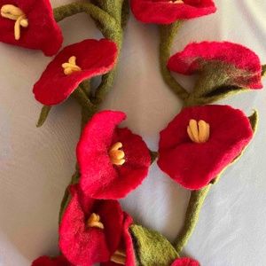 Red Flower Scarf
